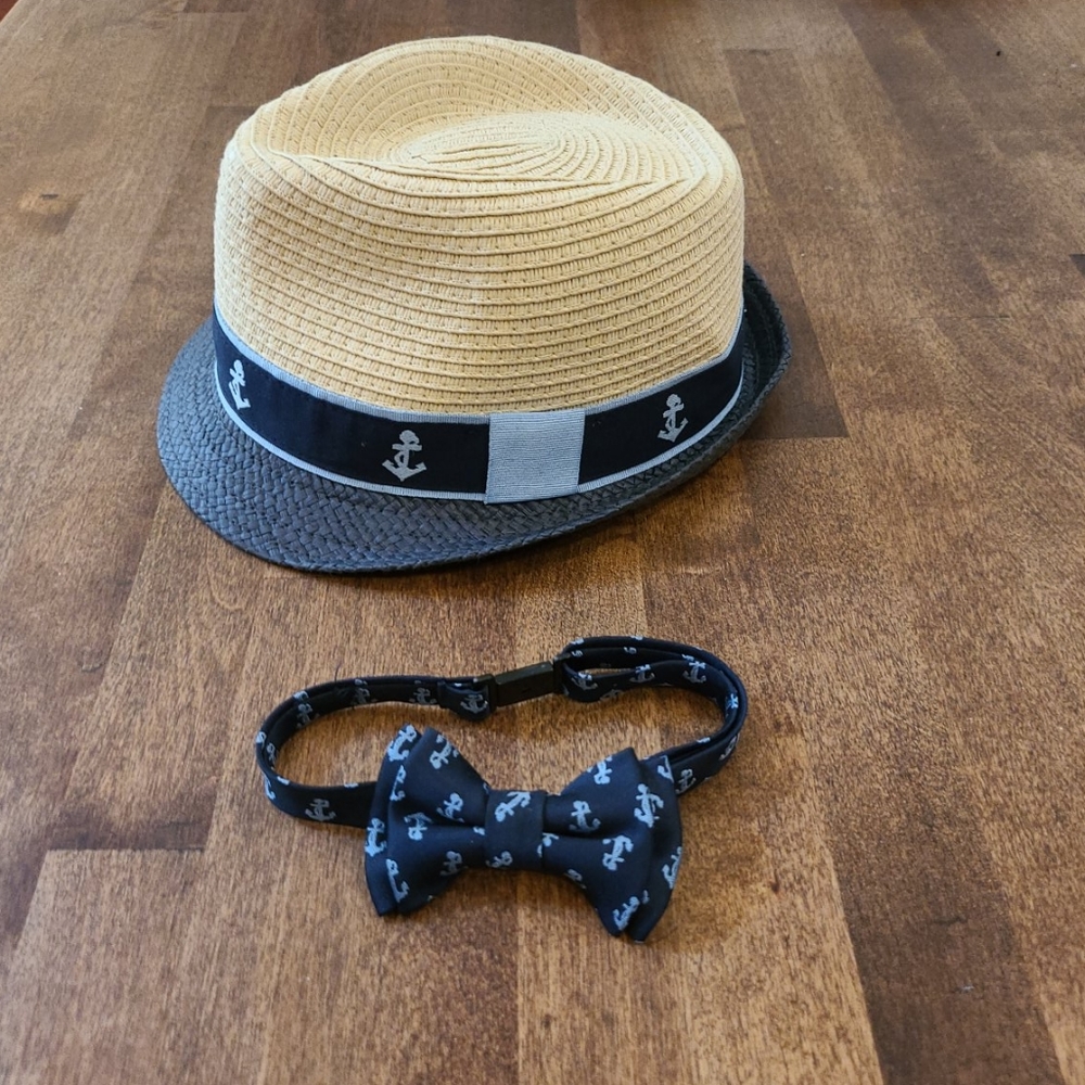 Gymboree fedora hat and bow tie